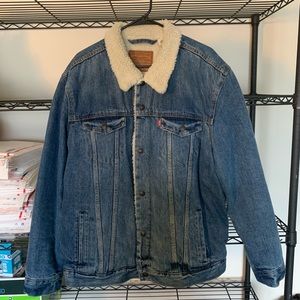 Levi’s Sherpa denim Jacket Big E Men’s Size XXL